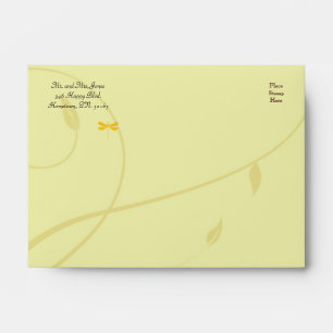 Golden Dragonfly Flourish Envelope