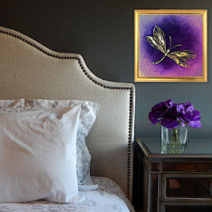 Golden Dragonfly Foil Prints