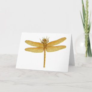 Golden Dragonfly Greeting Card