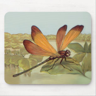 Golden Dragonfly Mouse Pad