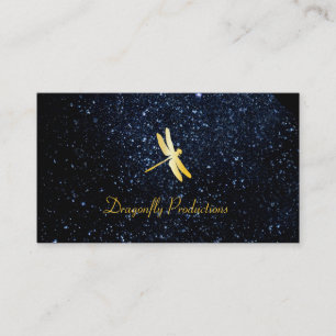 Golden Dragonfly / Night Sky Business Card