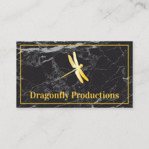 Golden Dragonfly / Night Sky Business Card