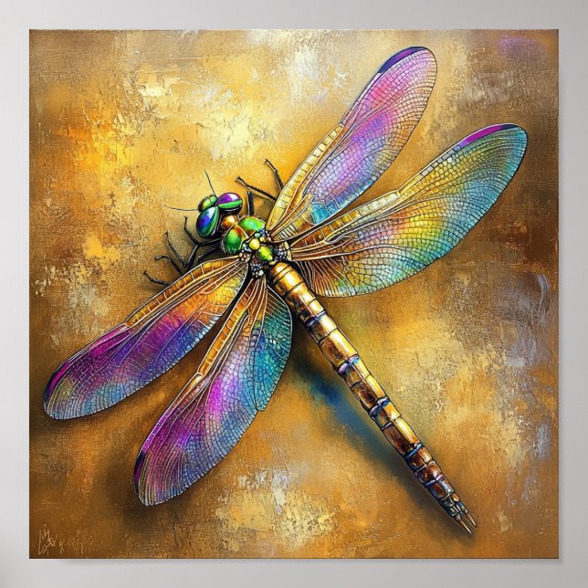 Golden Dragonfly Poster (Front)