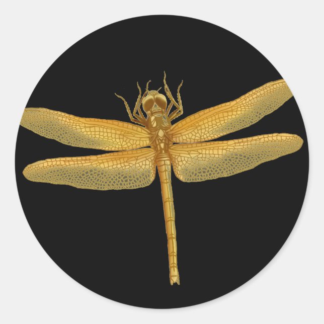 Golden Dragonfly Sticker (Front)