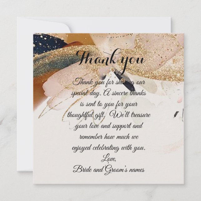 “Golden Dragonfly” Thank-You Card (Front)