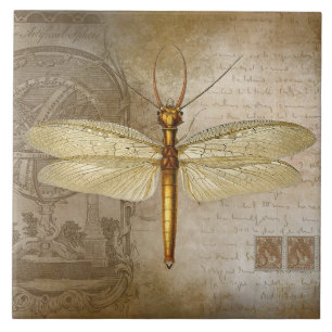GOLDEN DRAGONFLY TILE