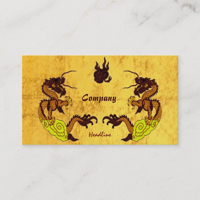 Golden Dragons Business Card (Front)