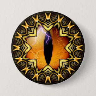 Golden Dragon's Eye 3 Inch Round Button