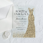 Golden Dress Womans 40th Birthday Party Acrylic Invitations<br><div class="desc">Golden Dress Womans 40th Birthday Party Acrylic Invitations Party 40 and fabulous
Variations to the invitation and matching items in our store</div>