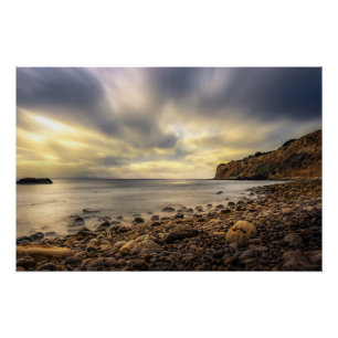 Golden Drift at the Edge of the Sea Poster