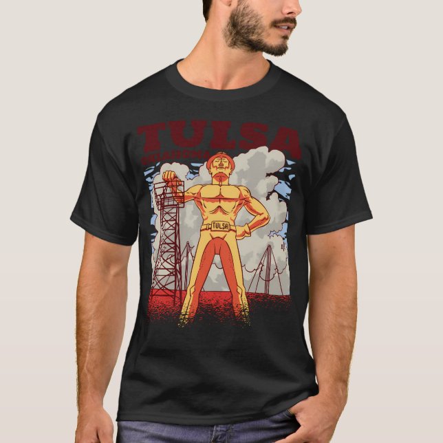 Golden Driller Tulsa Oklahoma T-Shirt (Front)
