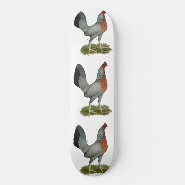 Golden Duckwing Hen Skateboard (Front)