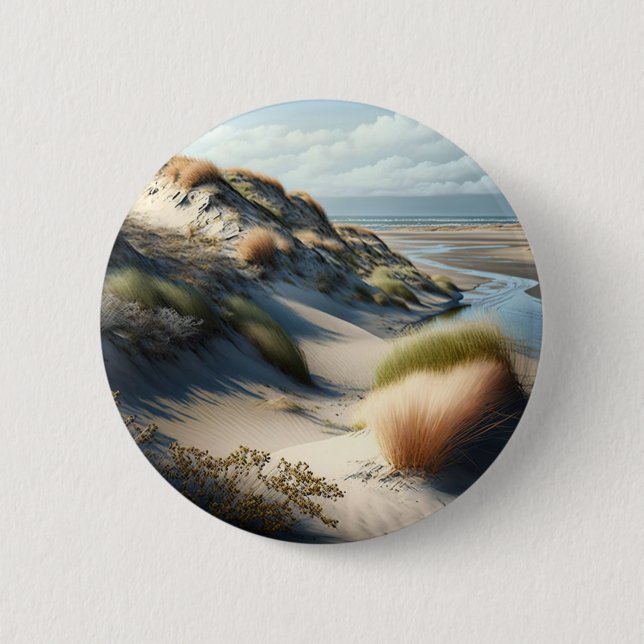 Golden Dunes 2 Inch Round Button (Front)