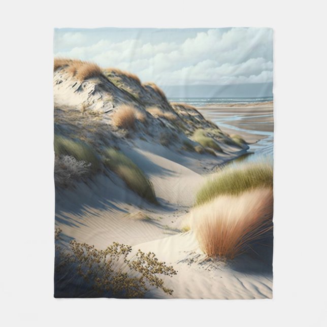Golden Dunes Fleece Blanket (Front)