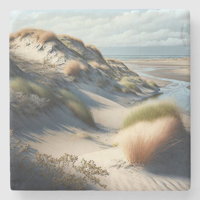 Golden Dunes Stone Coaster (Front)