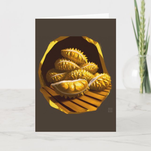 Golden Durian Greeting Card (Front)