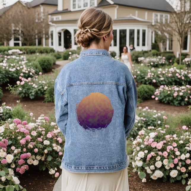 Golden Dusk Reverie Denim Jacket (Wedding Back)