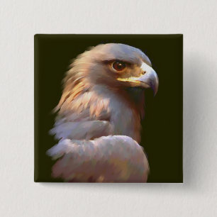Golden Eagle 2 Inch Square Button