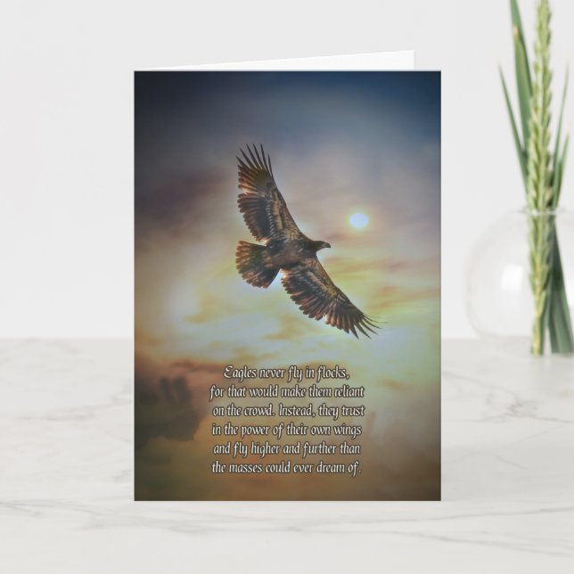 Golden Eagle Believe In Yourself Encouragement Card (Front)
