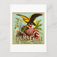 Golden Eagle Chewing Tobacco Label Vintage