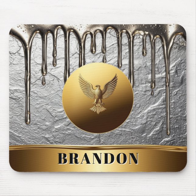 Golden Eagle Freedom Symbol 🦅 Mouse Pad (Front)
