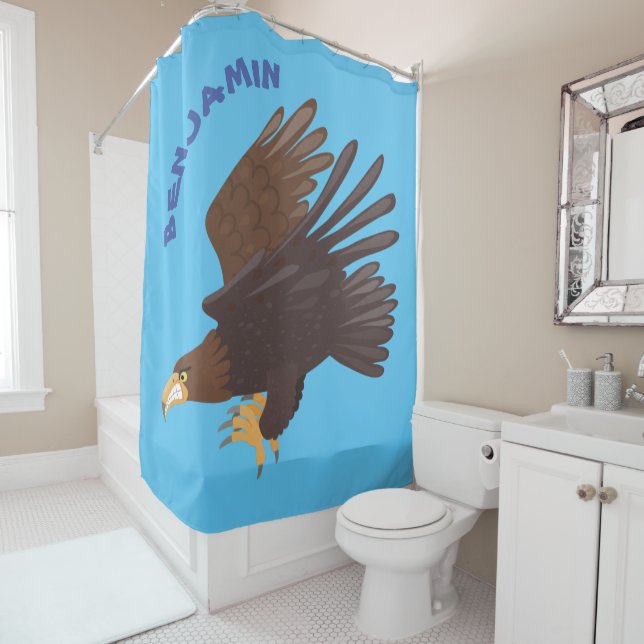 Golden eagle funny cartoon illustration (In Situ)