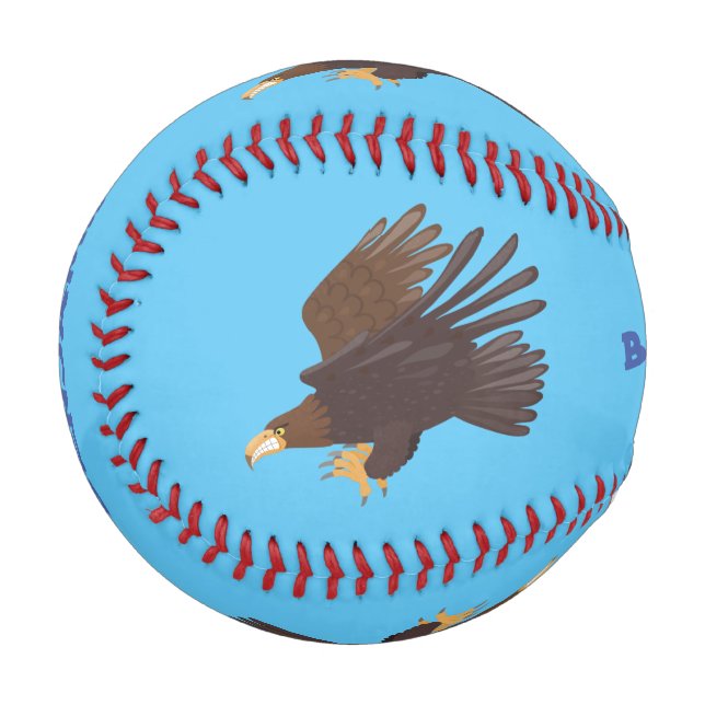 Golden eagle funny cartoon illustration baseball (Front Left)