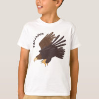 Golden eagle funny cartoon illustration