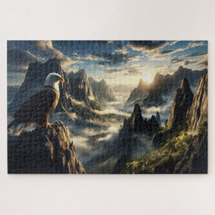 Golden Eagle Lookout, realistic, rocky peak Jigsaw Puzzle