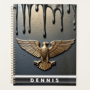 Golden Eagle Pendant Dripping Liquid Metal Planner