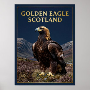🦅 Golden Eagle Scotland Highland Bird Poster