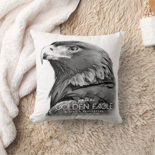 Golden Eagle Throw Pillow