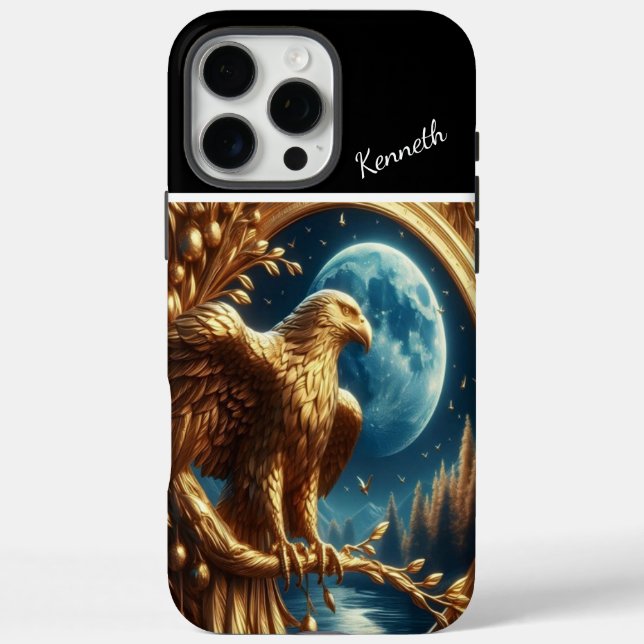 Golden Eagle's Moonlit Watch Case-Mate iPhone Case (Back)