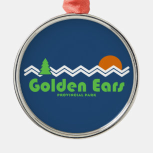 Golden Ears Provincial Park British Columbia Retro Metal Ornament