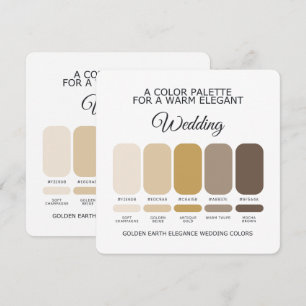 Golden Earth Wedding Color Palette Elegant Card