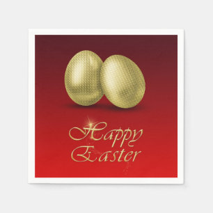 Golden Easter Eggs - Paper Napkin