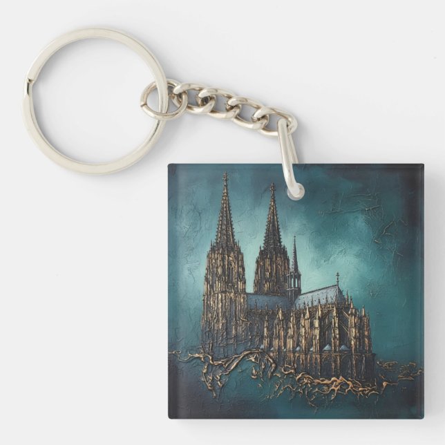 Golden Echo of the Cathedral Keychain (Front)