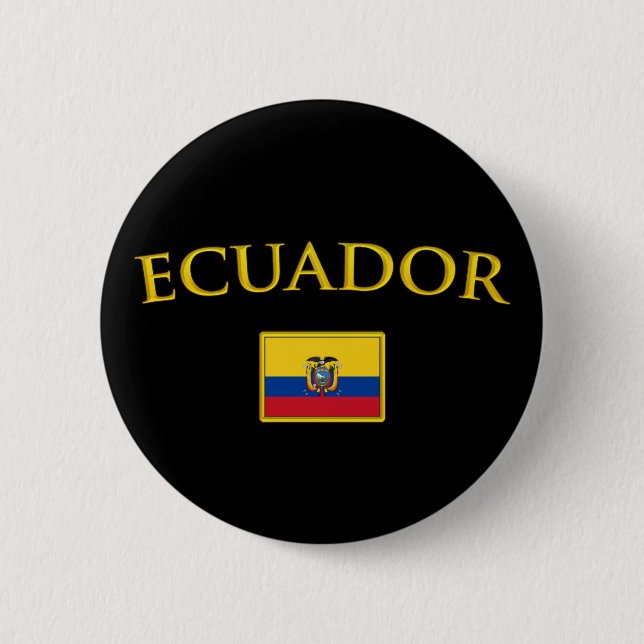 Golden Ecuador 2 Inch Round Button (Front)