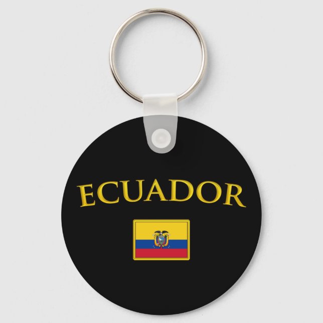Golden Ecuador Keychain (Front)