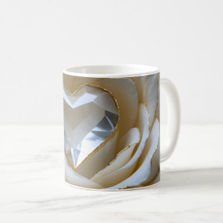 Golden-Edged Purity Crystal Rose Mug