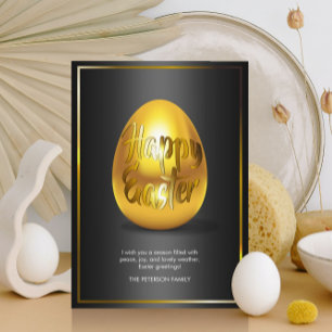 Golden Egg Bonne carte de voeux de Pâques