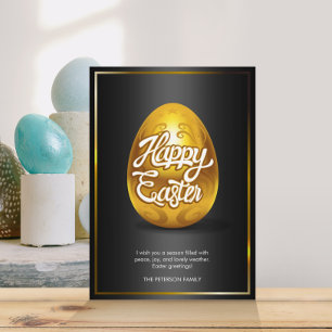 Golden Egg Bonne carte de voeux de Pâques