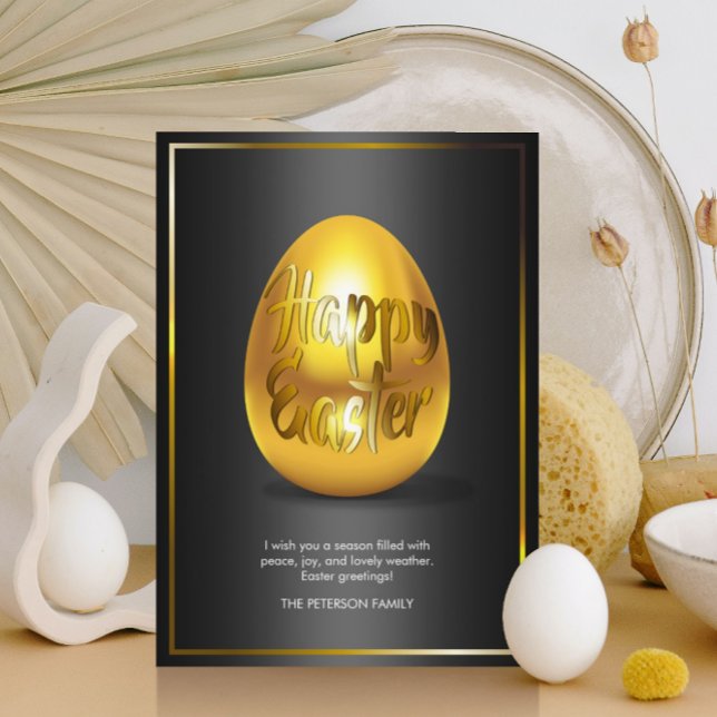 Golden Egg Bonne carte de voeux de Pâques (Créateur téléchargé)