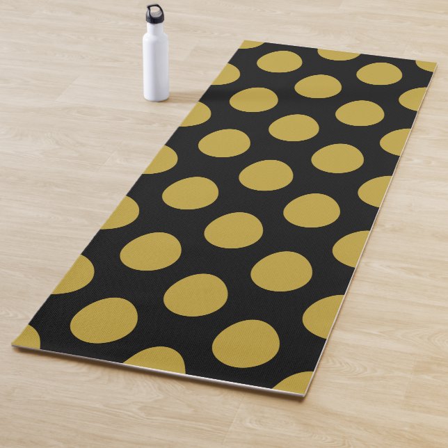 Golden eggs pattern black Yoga Mat (In Situ)
