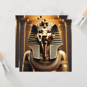 Golden Egyptian Pharaoh Lion, Invitation