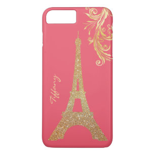 Golden Eiffel Tower Custom iPhone 7 Plus Case