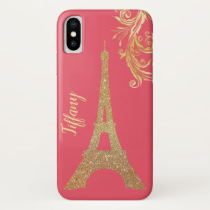 Golden Eiffel Tower Custom iPhone X Case