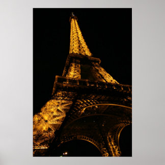 Golden Eiffel Tower poster
