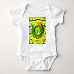 Golden Elegance: Beautiful African Yellow Rose Art Baby Bodysuit