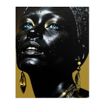 Golden elegance: black beauty with jewelry
